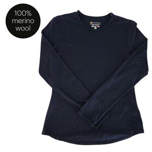 CLOUDVEIL Dark Navy Merino Wool Long Sleeve Base Layer Top s
